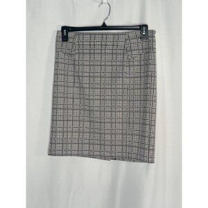 Michael Kors Womens Black & White & Gray Houndstooth Mini Skirt Size M Chic